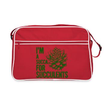 Je suis une sucque pour les succulentes - Sac Retro - rouge/blanc - Devant