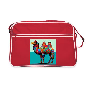 Kamel - Retro Tasche - Rot/Weiß - Vorne