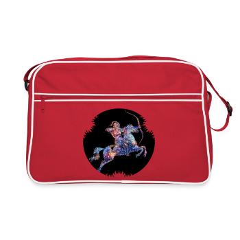 Geometric constellation Sagittarius - Retro Bag - red/white - Front