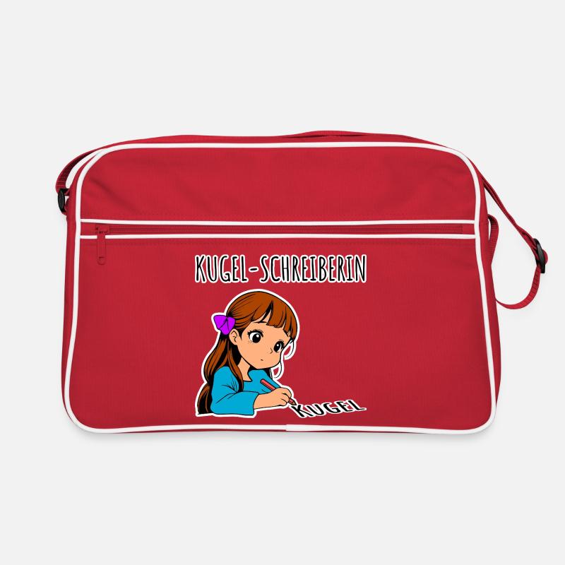 KugelschreiberIN - Ein Mädchen das Kugel schreibt Retro Tasche