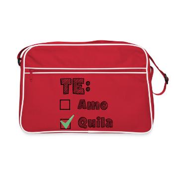 Te AmoTequila - Retro Tasche - Rot/Weiß - Vorne