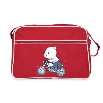 Ourson Motard Aventure - Sac Retro - rouge/blanc - Devant