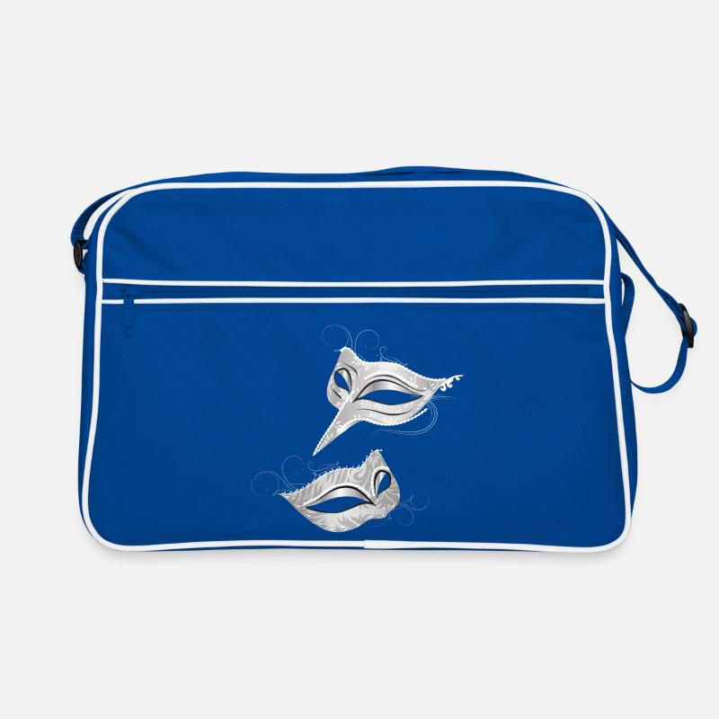 Masques élégants en argent de style ornemental Sac Retro
