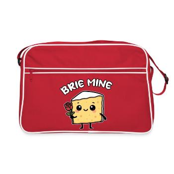 Cheese Rose Love Cheese Corner Brie Cheese Brie Mine - Sac Retro - rouge/blanc - Devant