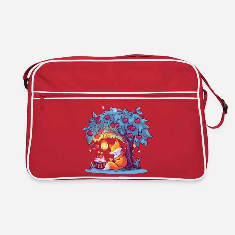 Cherry tree fox at lantern Retro Bag
