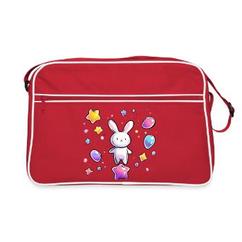 Vol stellaire du lapin pastel - Sac Retro - rouge/blanc - Devant