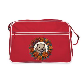 Otter Bloom Circle - Retro Bag - red/white - Front