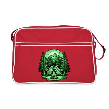 Nature de la tente de camping - Sac Retro - rouge/blanc - Devant