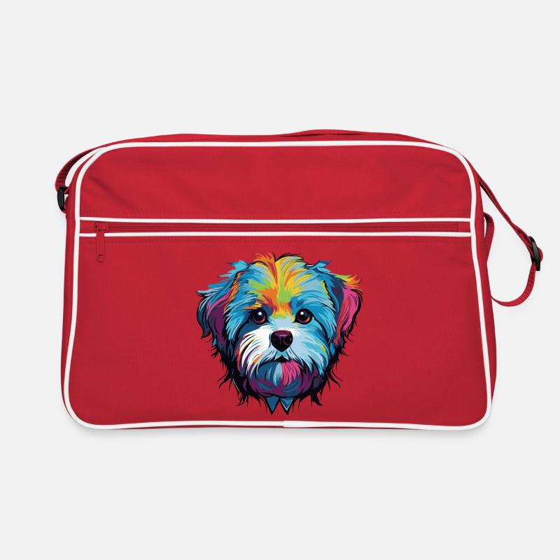 Tête de chien comique de chien Sac Retro