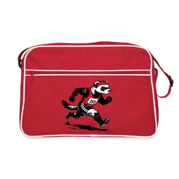 Furet courant en rouge - Sac Retro - rouge/blanc - Devant