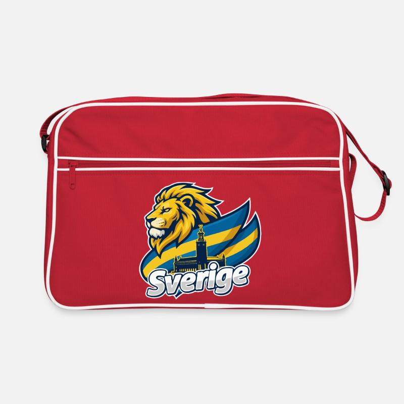 Drapeau du Lion suédois Sac Retro