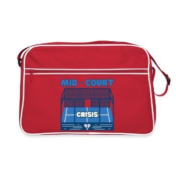 Crise au milieu du terrain de padel - Cadeau de padel amusant - Sac Retro - rouge/blanc - Devant