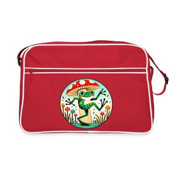 Cercle de fantaisie de grenouille champignon - Sac Retro - rouge/blanc - Devant