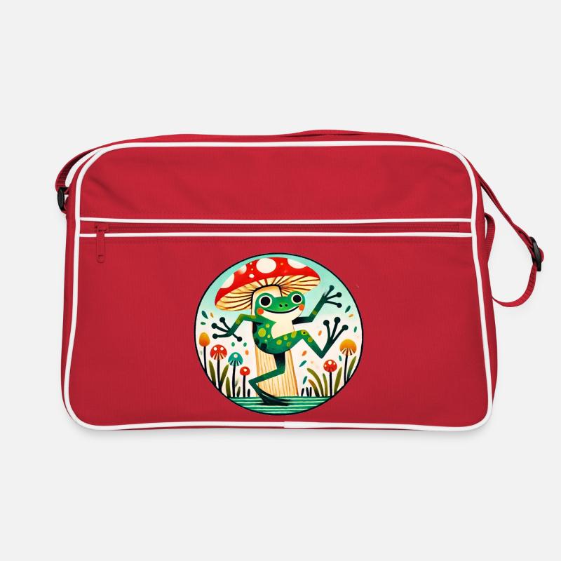 Pilzfrosch-Launenkreis Retro Tasche
