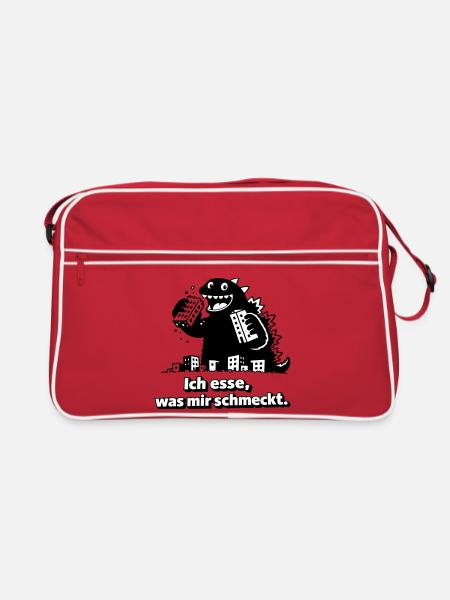 Le monstre mange ce qu’il aime - Sac Retro - rouge/blanc - Devant