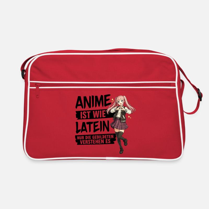 Anime Schulmädchen Herzpose Retro Tasche