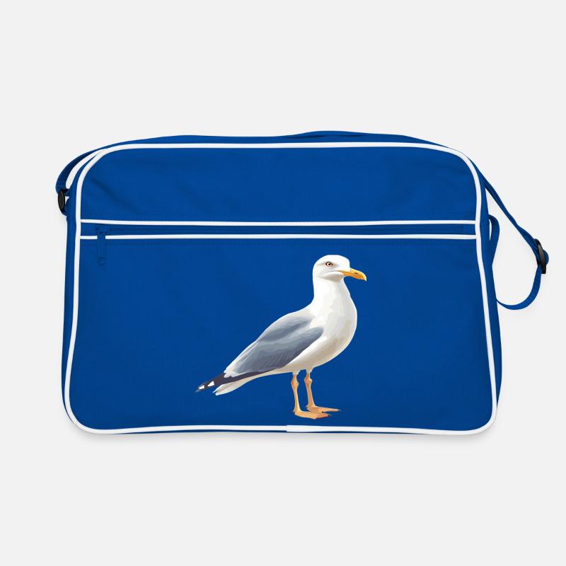 Coastal Clouds Seagull Retro Bag