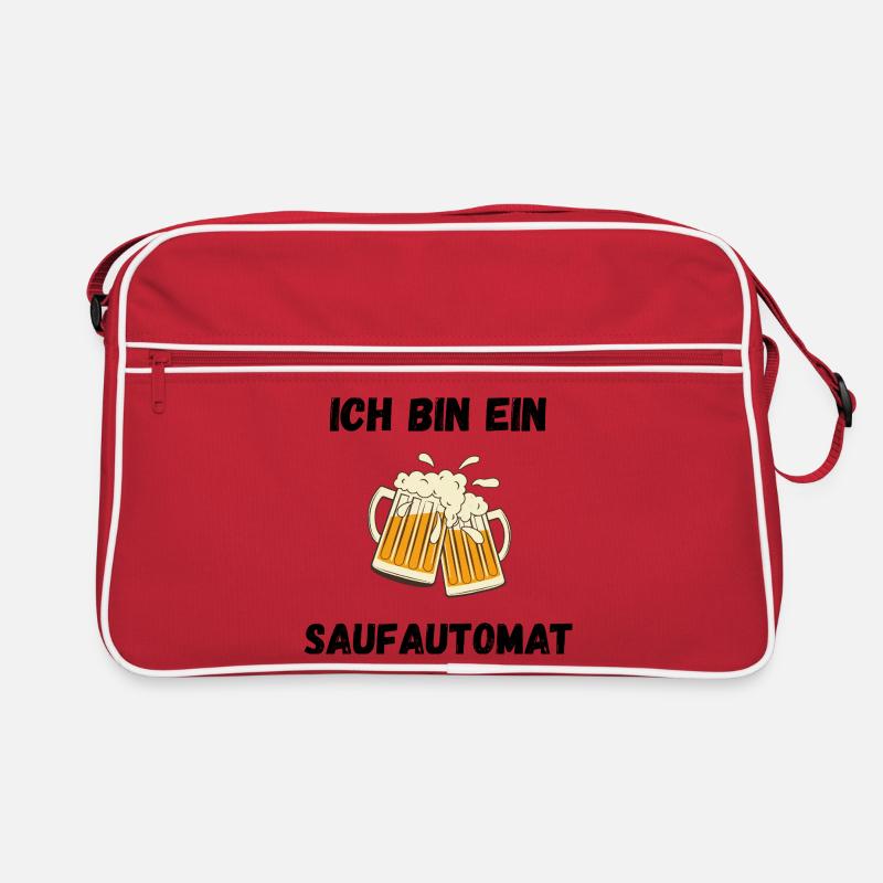 Ich bin ein Saufautomat Retro Tasche