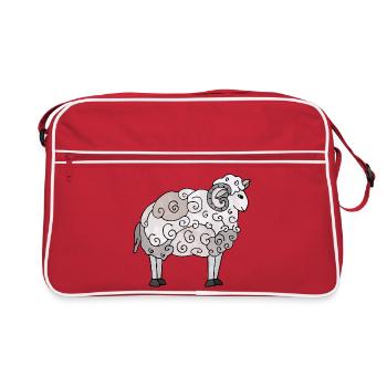 bélier - Sac Retro - rouge/blanc - Devant