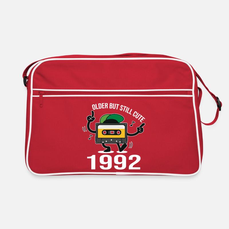 Geburtstag 1992 Geburtstag 1992 Geboren 1992 Geburtstag - Retro Tasche - Rot/Weiß