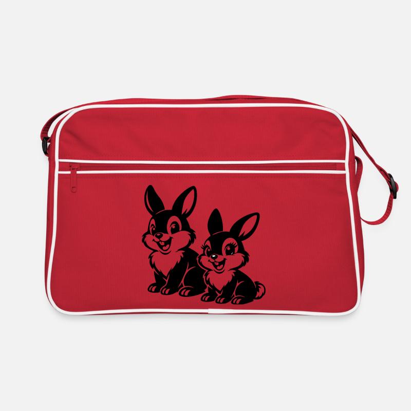 Sketched Rabbit Duets Retro Bag