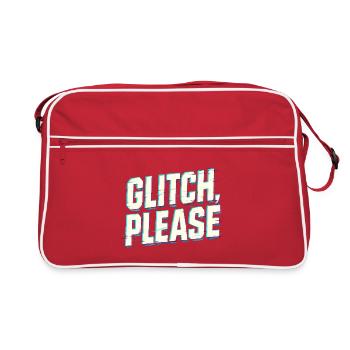 Glitch Please | Retro Gaming Hacker Vibes - Retro Bag - red/white - Front