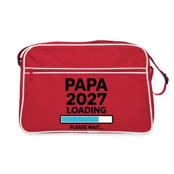 Futur Papa 2027 Chargement en Cours - Sac Retro - rouge/blanc - Devant