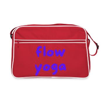 Flow Yoga Hand Lettering Purple - Retro Bag - red/white - Front