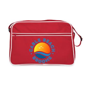 Cable Beach Broome Sunset  - Retro Bag - red/white - Front