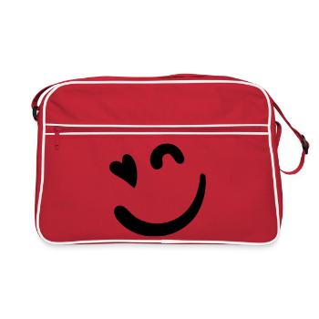 Beacon Logo – Neon Pink - Retro Bag - red/white - Front