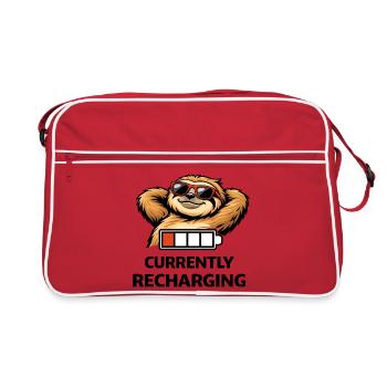 Sloth Chill Battery Tee - Retro Bag - red/white - Front