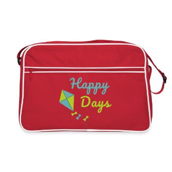 Happy Days Kite Style Estivale Mignonne Design - Sac Retro - rouge/blanc - Devant