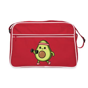Avocat à la salle de sport - Sac Retro - rouge/blanc - Devant