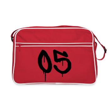 Nombre 05 Style Graffiti Urbain - Sac Retro - rouge/blanc - Devant