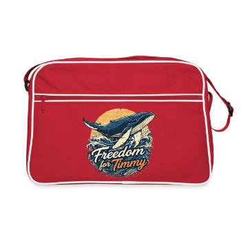 Freedom for Timmy - Wal vintage sundowner - Retro Tasche - Rot/Weiß - Vorne