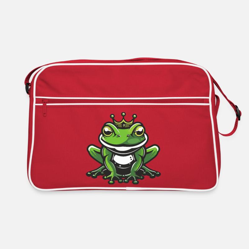 Frosch Kopf Krone Retro Tasche