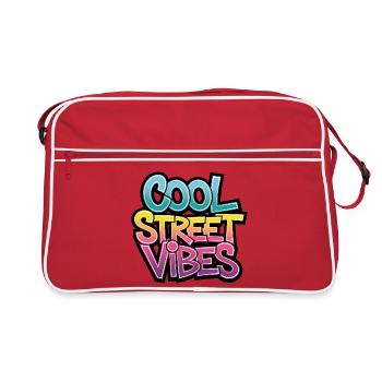 Cool Street Vibes Graffiti - Retro Tasche - Rot/Weiß - Vorne