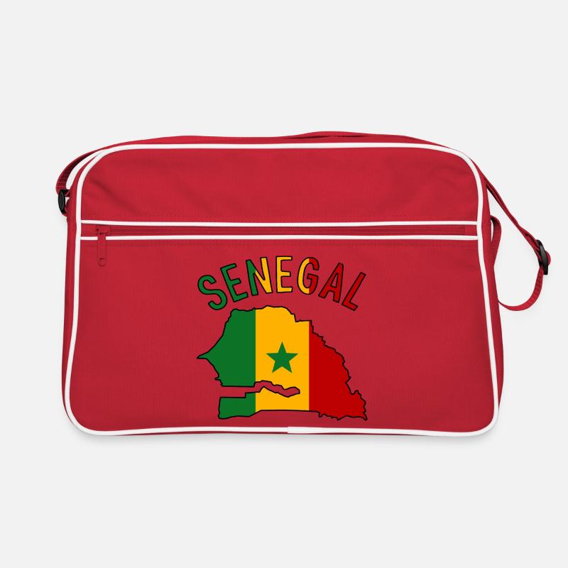 Senegal Flag Map Silhouette Retro Bag