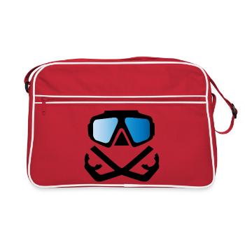 Plonger - Sac Retro - rouge/blanc - Devant