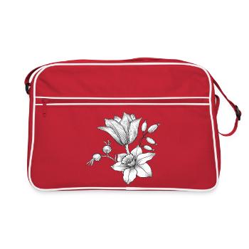 Vrille de fleur - Sac Retro - rouge/blanc - Devant
