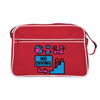 Pool Party Set Sommer 90er - Retro Tasche - Rot/Weiß - Vorne