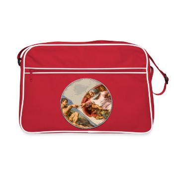 Adam and God: Creation Dialogue - Retro Bag - red/white - Front