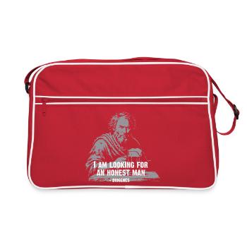 Quête de l’Homme Honnête de Diogène - Sac Retro - rouge/blanc - Devant