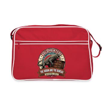 Lézard moniteur avec commode à tiroirs blague Art rétro, style vintage - Sac Retro - rouge/blanc - Devant