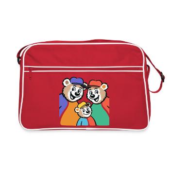 Gloss couleur de la famille des ours - Sac Retro - rouge/blanc - Devant
