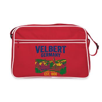 Velbert Allemagne Skyline Vintage Est 1800 - Sac Retro - rouge/blanc - Devant