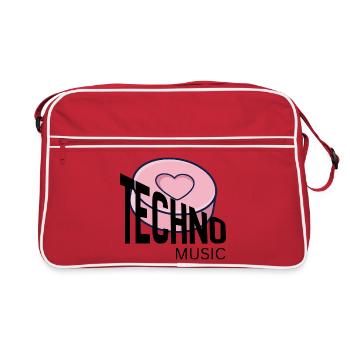 Love Donut Pop Typography - Retro Bag - red/white - Front