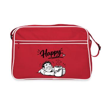 Le café te rend heureux - Sac Retro - rouge/blanc - Devant