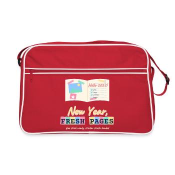 Neujahr Frische Seiten Junk Journal Scrapbooking - Retro Tasche - Rot/Weiß - Vorne