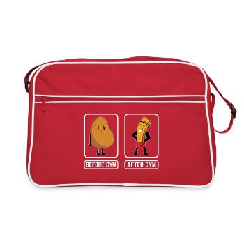 Before Gym After Gym, Gym, Fitness - Sac Retro - rouge/blanc - Devant